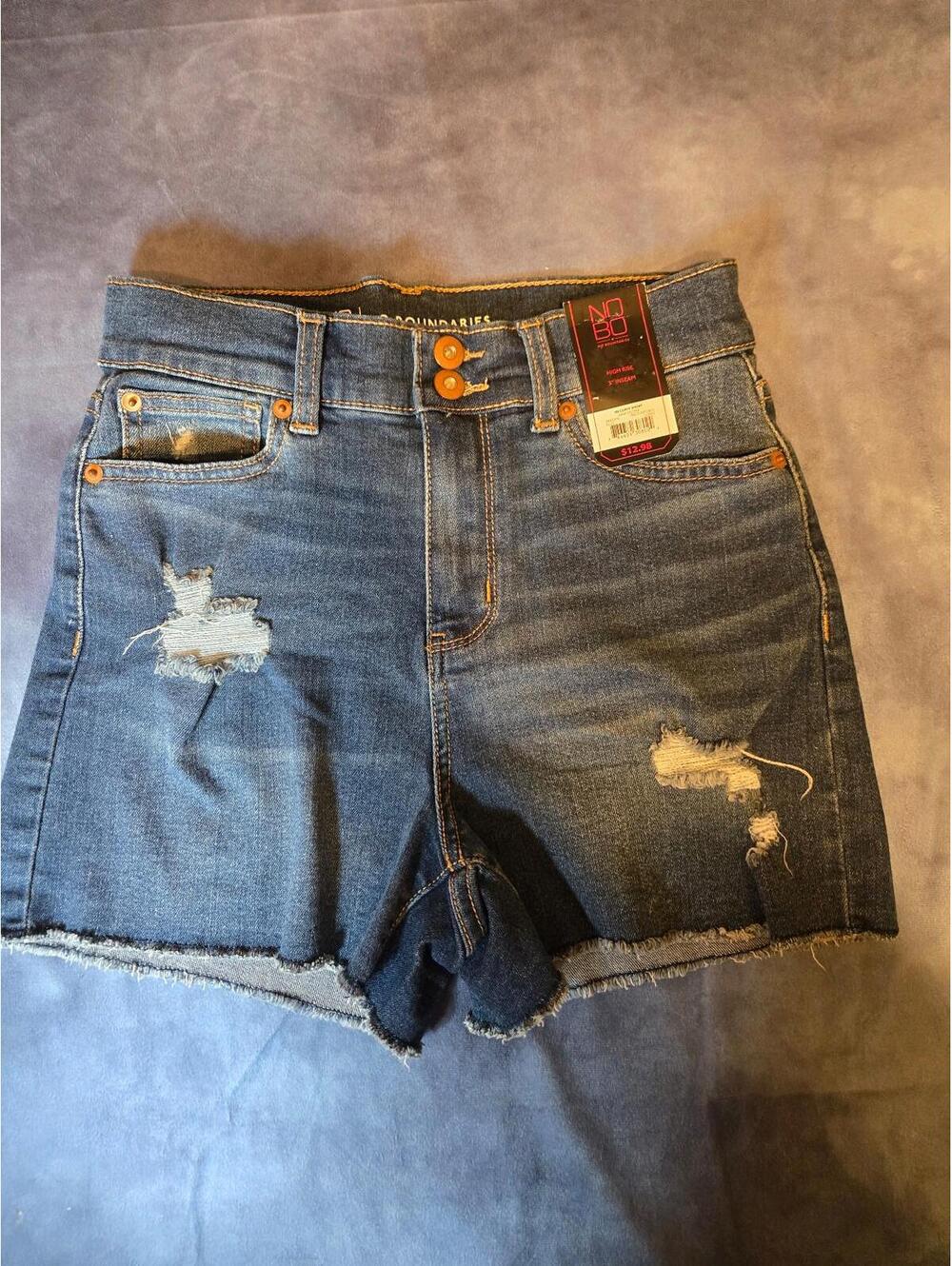 High rise jean shorts